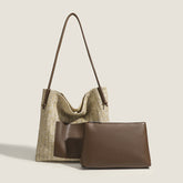 Sac fourre-tout tissé vintage Sac de paille de vacances Sac à bandoulière Sac de shopping de grande capacité Sac de plage Sac mère-enfant
